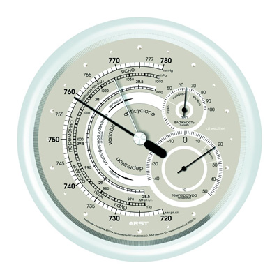 Метеостанция (барометр+термометр+гигрометр) слоновая кость